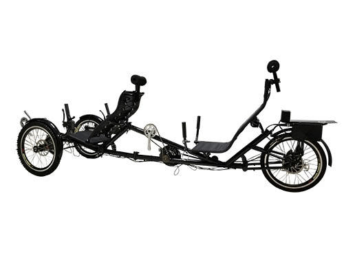 Электрический велосипед Tandem Recumbent Trike