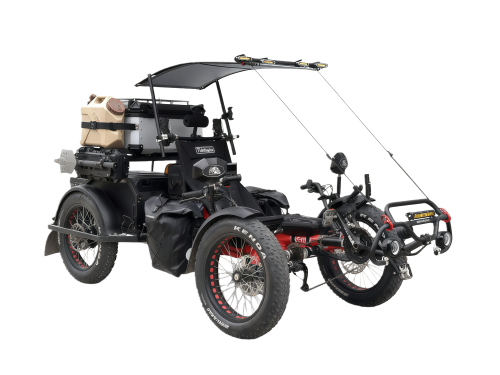 ReardualmotorsDual500WrearhubmotorswithreversefunctiononTrikExplorETruckAWDrecumbentvehicle