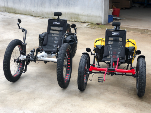 TrikExplor Full Size F326 and F326E Fat Tire Recumbent Trikes – Manual vs Electric Model Comparison