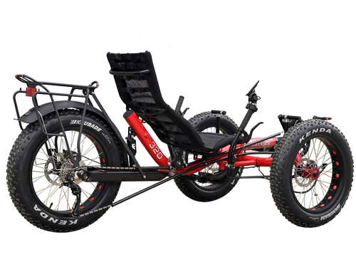 TrikExplor F320E Comfortable 3 Wheel Electric Recumbent Trike For 