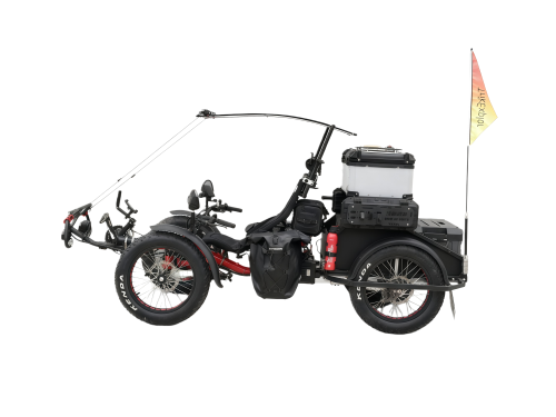 Front drive module of electric recumbent 4WD trike