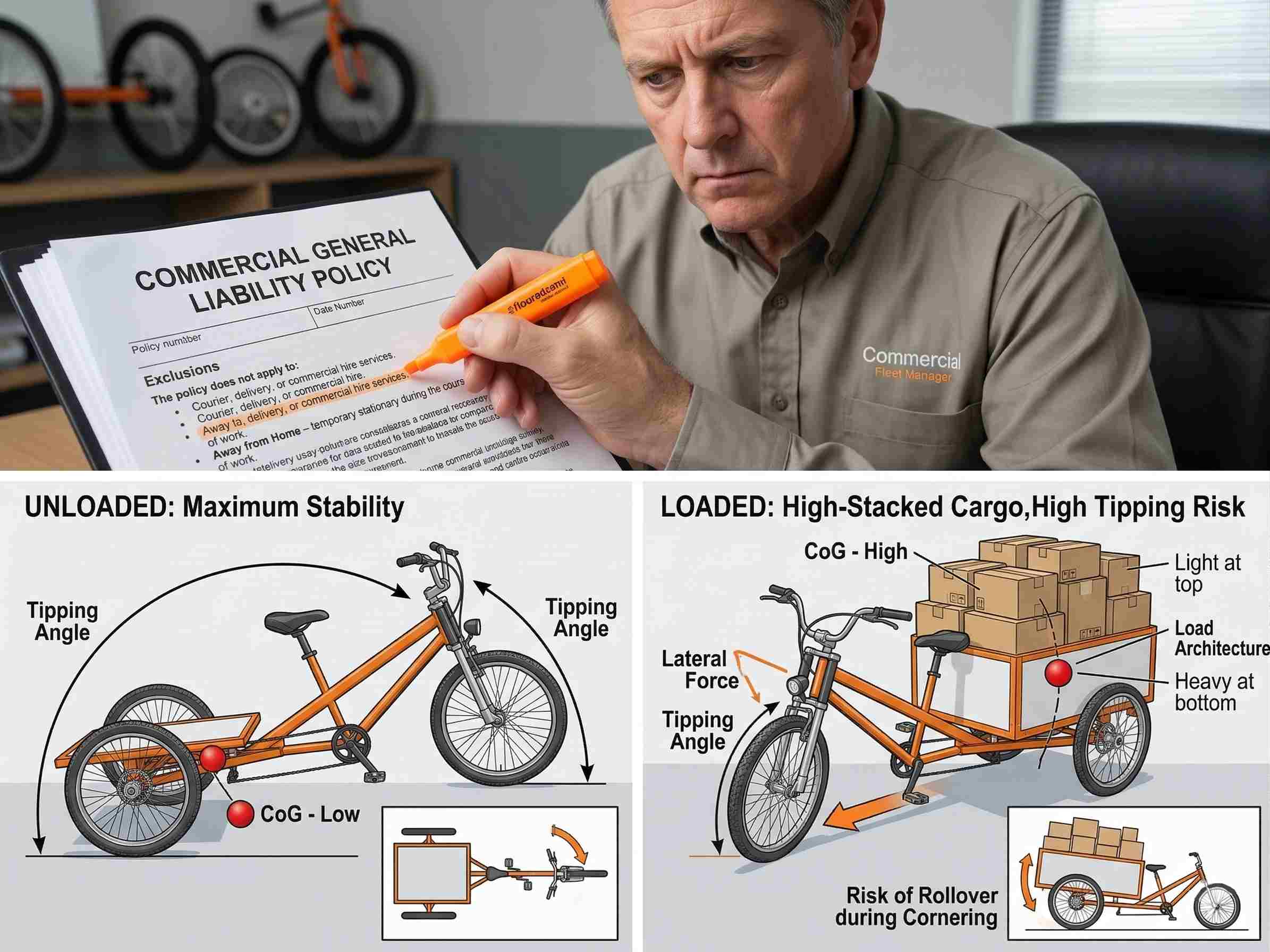 Diagram of Center of Gravity shifts
