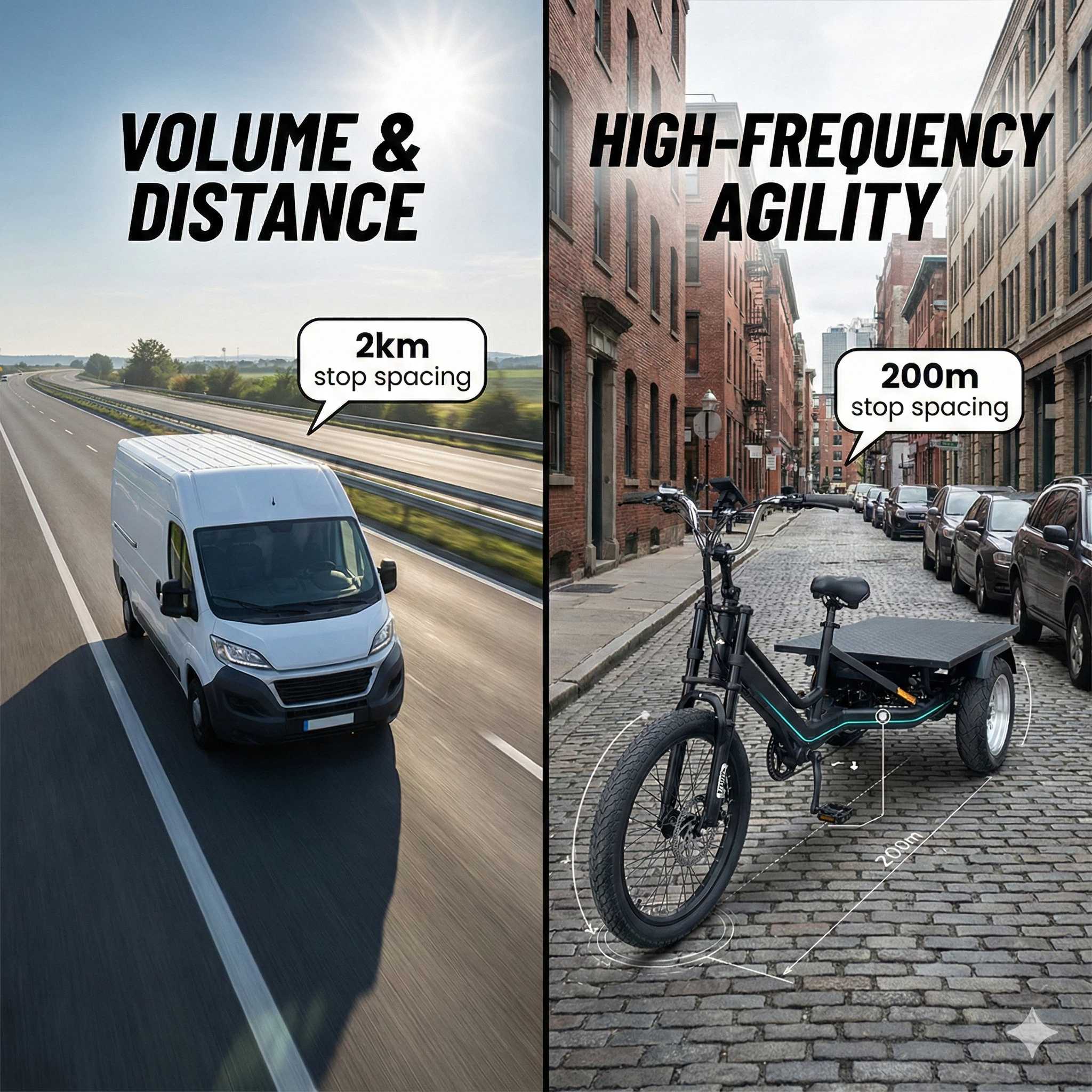 Comparison of van and trike chassis