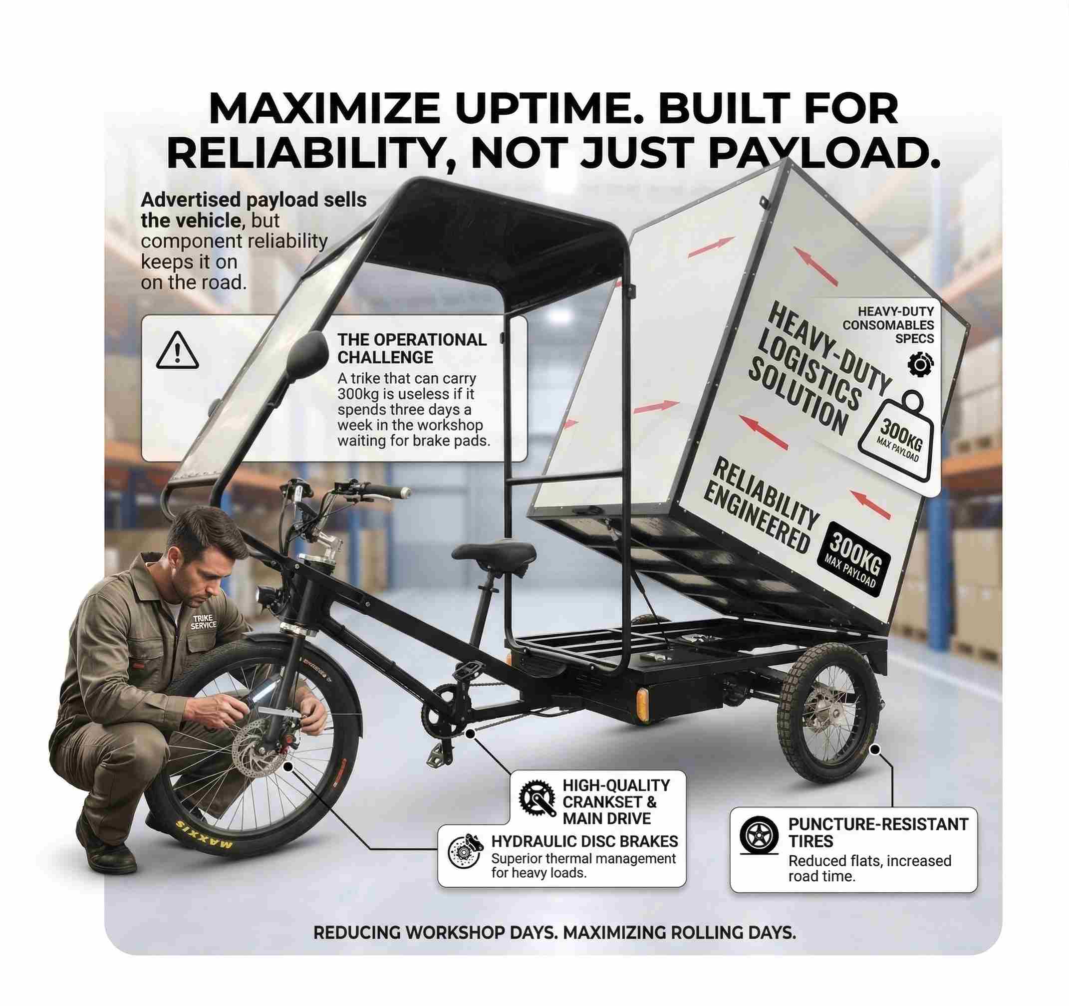 Mechanic checking brake pads