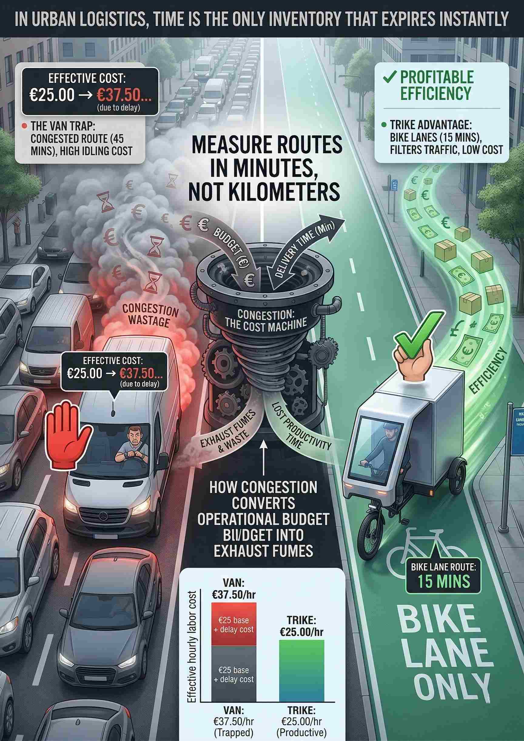 Traffic jam view from driver seat