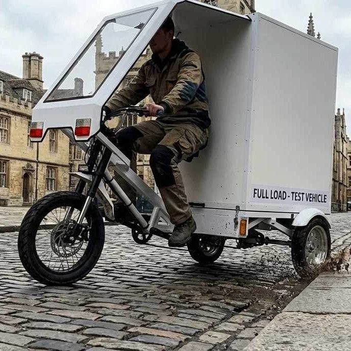 Stress testing a cargo trike